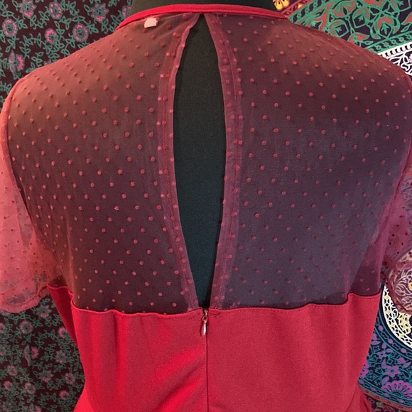 Size XXXXL Red Fit & Flare Dress w Pockets. No Name Brand. Never Worn. - Picture 6 of 10